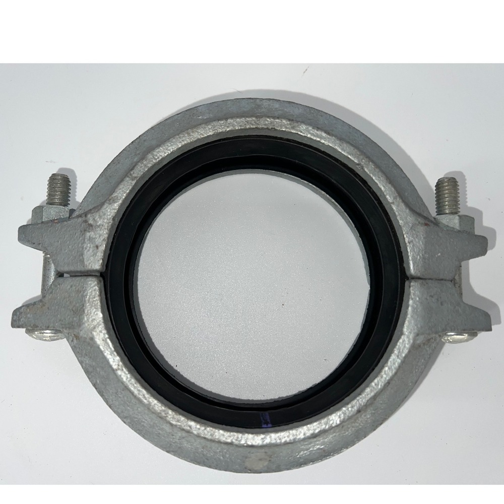 SPF C4 4 Inch Grooved Pipe Coupling Rigid Galvanized with Gasket Fire Protection